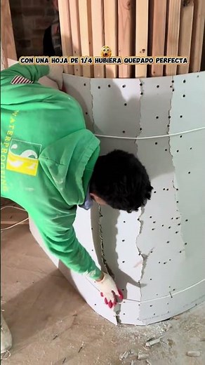 How to make a curve in Sheetrock #finish #construction