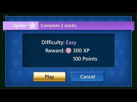 Spider Solitaire Daily Challenge – Complete 2 Stacks (Easy Mode) 😌