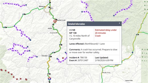 Overturned semi-truck crash snarled northbound I-5 traffic on Wednesday