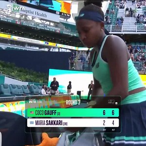 64K views · 777 reactions | Watch the Game Highlights from Coco Gauff vs. Maria Sakkari from the 2025 Miami Open. | WTA | Facebook