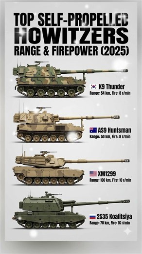 Best Self-Propelled Howitzers 2025 | K9 Thunder vs AS9 vs XM1299 vs 2S35 Koalitsiya