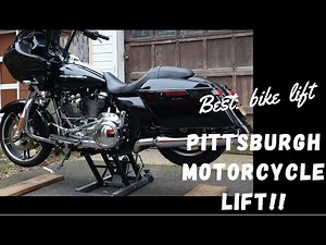PITTSBURGH MOTORCYCLE LIFT REVIEW - HARBOR FREIGHT [HOW-TO]