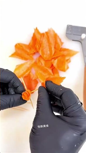 How to arrange a flower on a plate #Fruit and vegetable carving #Creative plating#Decoration