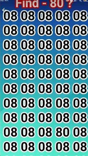 Find 08 in 80 number