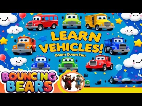 Vehicles for Kids 🚗🚌🚜 | Fun Learning Song for Toddlers