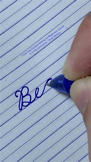 “Begin” How to write in English cursive writing | Daily usable words | Cursive handwriting practice