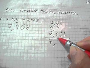 Composición y descomposición de números decimales. Mica