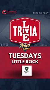 3 comments | LITTLE ROCK - NEW CE WEEKLY SHOW #FREE There’s a new reason to get the crew together! Starting weekly on 11/18, Swing Social is the place to be every TUESDAY at 7:00PM for #LiveTrivia with Challenge Entertainment! https://www.eventbrite.com/e/1968820413857 Check out the first comment for more info! | Challenge Entertainment - Little Rock | Facebook