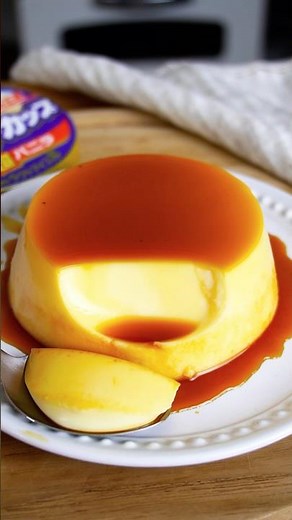 材料4つ！カップそのままプリン作り方！#food