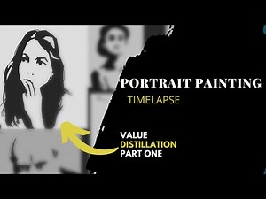 DIGITAL PORTRAIT PAINTING with 2 VALUES || Value Distillation Practice 01