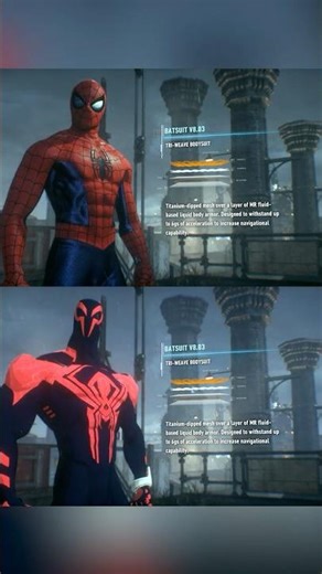 Spider-Man Suit vs Spider-Man 2099 Suit Up in Arkham Knight