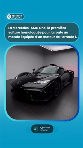 Xplication | La Mercedes-AMG ONE transpose la vraie technologie de la Formule 1 sur route ouverte grâce à un groupe motopropulseur hybride directement... | Instagram