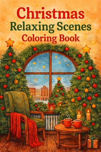 Christmas Relaxing Coloring Book A4 I Printable I Instant Download