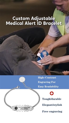 ⚕A Medical alert ID bracelet is essential to alert responders of your lifesaving information in an emergency, allowing them to help you safely. | Callie Gifts