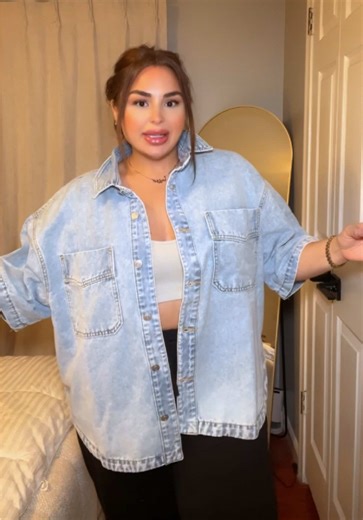 Oversized Denim Shirt Haul: Trendy Women's Fashion