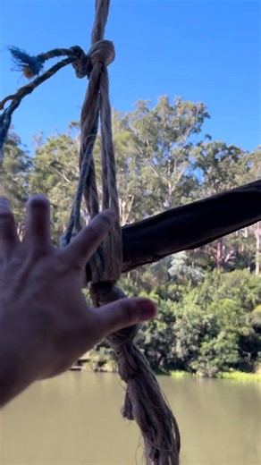 Rope Swing Jump into Water