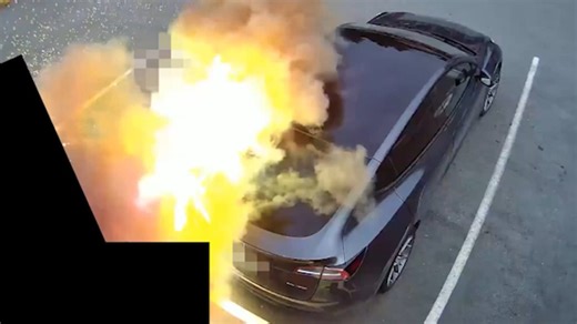 Explosion hurls Tesla owner through the air after using charger