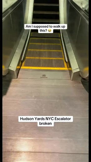 NYC on Instagram: "Hudson Yards subway escalator broke 🚇😭 So now it’s cardio, chaos, and everyone silently questioning their life choices. Only in NYC. #HudsonYards #OnlyInNYC #Allyoucannyc #NYCSubway #BigAppleProblems #CityThatNeverSleeps #NYCMoments #ConcreteJungleChaos #UrbanStruggles #NYCLife #SubwayStories #MidtownMadness #NYCCommute #UnexpectedNYC #oldmoneyestateclub"