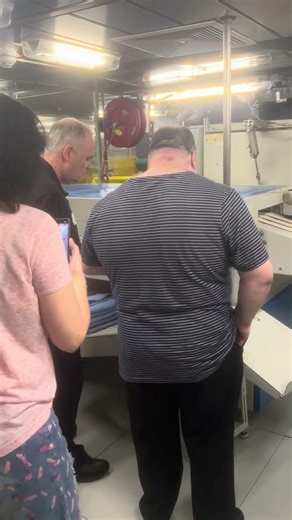 Visiting the laundry facilities on the Breakaway Norwegian- folding towels