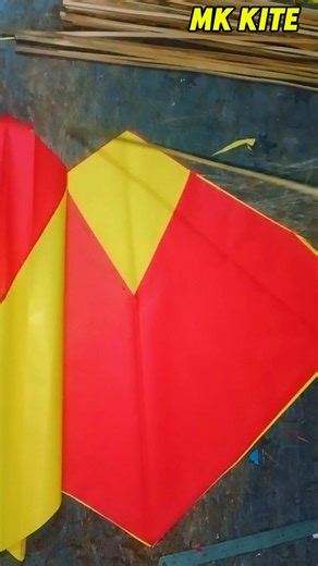 Amazing Red Yellow Kite Making Tutorial | Paper Kite #Shorts