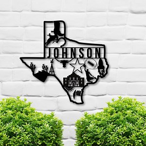 Texas Metal Sign: Custom Texas Sign; Texas Family Name Sign; Texas Forever Sign Texas Name Sign; Lone Star Sign; Cowboys Sign;texas Football - Etsy