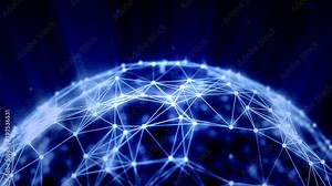 Global Network Connections. 4K UHD animation. Seamless loop.