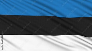 Estonia flag, with real structure of a fabric