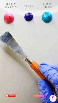 The Secret to the Perfect Metallic Palette: Mixing Magenta, Purple, & Feroza #relaxing #colortheory