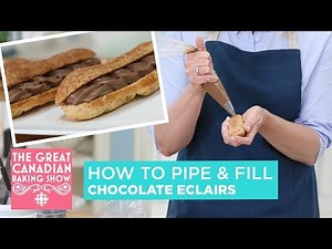 How To Pipe & Fill Eclairs | The Great Canadian Baking Show