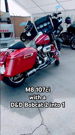 Harley Streetglide 107ci M8 with D&D Bobcat 2 into 1 exhaust. Stage 1 upgrade #harleydavidson