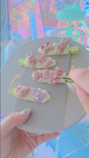ホイップデコで、前髪クリップ💓 #ホイップデコ #ホイップクリーム #やり方 #ハンドメイド #ハンドメイド作家 #スイーツデコ #ゆめかわいい #前髪クリップデコ