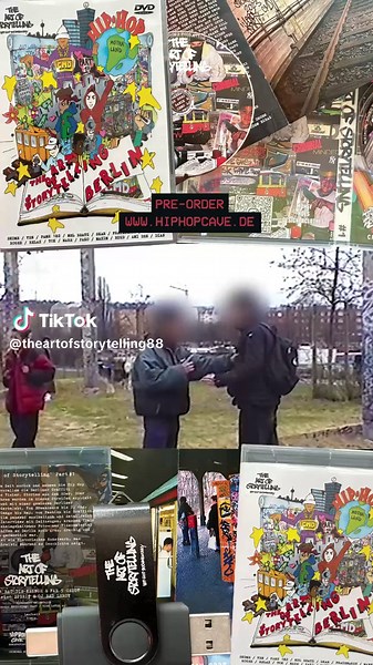 • ‼️PRE-ORDER LIEFERBAR AB DEM 8.12.2025‼️ AVAILABLE AT WWW.HIPHOPCAVE.DE Ab heute dem 5.10.2025 könnt ihr die Berliner HipHop Dokumentation THE ART OF STORYTELLING im Pre-Order vorbestellen. 🛑LIMITIERTE AUFLAGE🛑 4 verscheidene T-Shirt Bundles stehen zur Auswahl und ihr habt die Möglichkeit zwischen der DVD und der USB-Stick Version. Inhalt DVD: - DVD Disc (93min) Inkl. Booklet - mit Englisch/Deutsche Untertitel - with English/German Subtitles - T-Shirt (4 zur Auswahl) - Großes A1 Poster - Coo