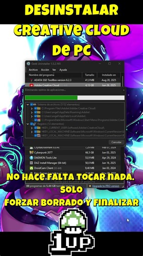 ⛔DESINSTALAR CREATIVE CLOUD rápido y sin instalar nada #lifehacks
