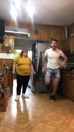 Playful Kitchen Dance Routine with Energetic Moves