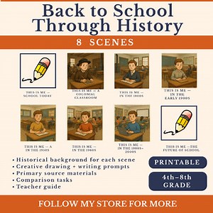 Back to School Through History — 8-Scene Historical Classroom Journey