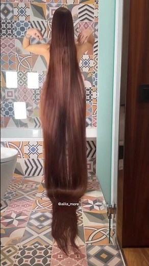 Super long floor length hair