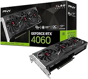 PNY GeForce RTX™ 4060 8GB XLR8 Gaming Verto RGB Triple Fan OC Graphics Card DLSS 3