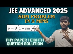 JEE Advanced 2025 | SHM Problem in 5 Mins | Physics Paper 1 Q8 Complete Solution with Concepts