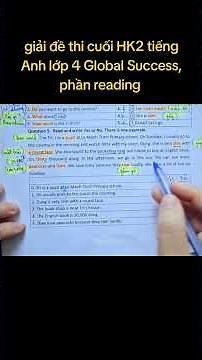 giải đề thi cuối học kì 2 tiếng Anh lớp 4 Global success phần reading #giaidethi #lop4
