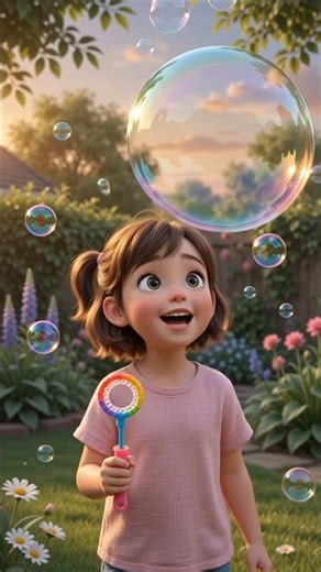 Wow! Bé tạo bong bóng khổng lồ 🫧😳 | Cute English Story