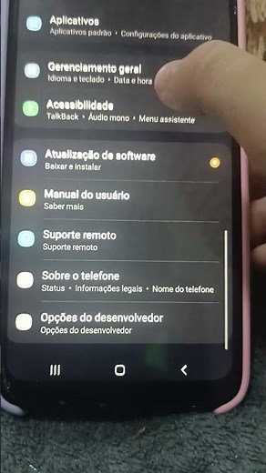 como ativar a opção do modo desenvolvedor do Samsung (android)