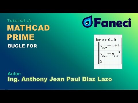COMO UTLIZAR EL CICLO FOR EN MATHCAD✅📌