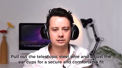 SNR 35dB Effective Ear Protection, Hearing Protection Ear Muff, Lightweight Adult Noise Cancelling Headphones, Ear Protection for Mowing, Sleeping, Ear Muffs for Noise Reduction