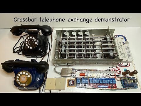Crossbar telephone exchange demo