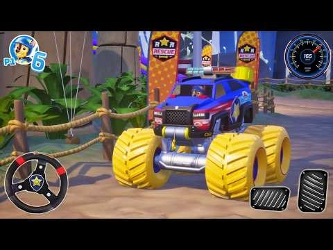 Chase Monster Truck Racing in the Jungle Monkey Temple | PAW Patrol Rescue Wheels