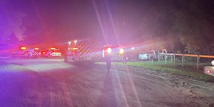 ACFR and LCFR use Jaws of Life to rescue person from crash