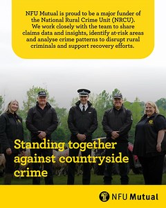 Standing together to protect our rural communities 🤝 We are proud to support rural communities and livelihoods. In 2024, we donated more than £400,000 in initiatives aimed at tackling rural crime. As well as this, we are a proud funder of the National Rural Crime Unit. | NFU Mutual