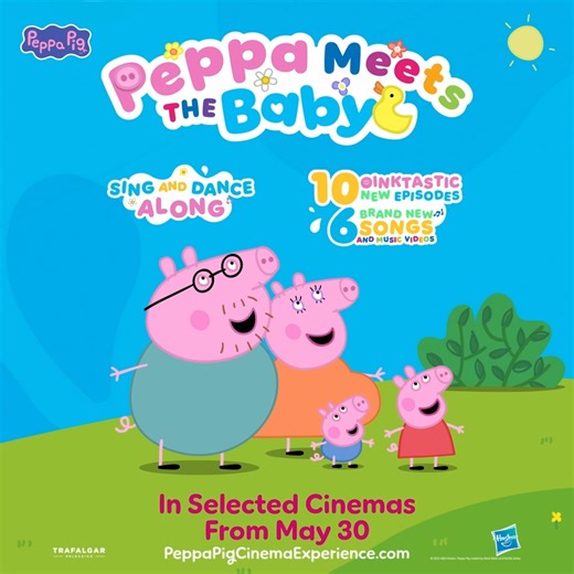 PIG Changes are coming! Peppa Meets the Baby Cinema Experience is coming to select theatres starting May 30. Join Peppa Pig and her family as they get ready for their biggest adventure yet: welcoming a new BABY! 🎟️: https://bit.ly/PeppaBabyTickets | Movie Tavern