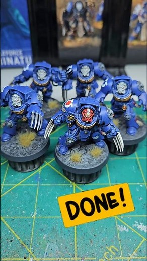 First squad of upscaled Assault Terminators, done! #warhammer #warhammer40k #ultramarines #40k