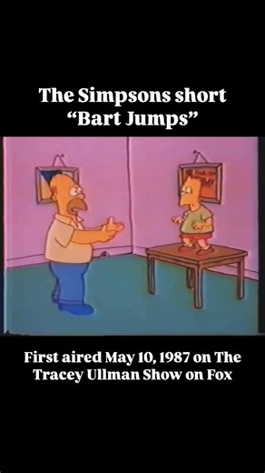 On This Day in Simpsons History | May 10, 1987, “Bart Jumps” first aired on The Tracey Ullman Show on Fox. “Homer tries to catch Bart jumping off of a table” is definitely... | Instagram